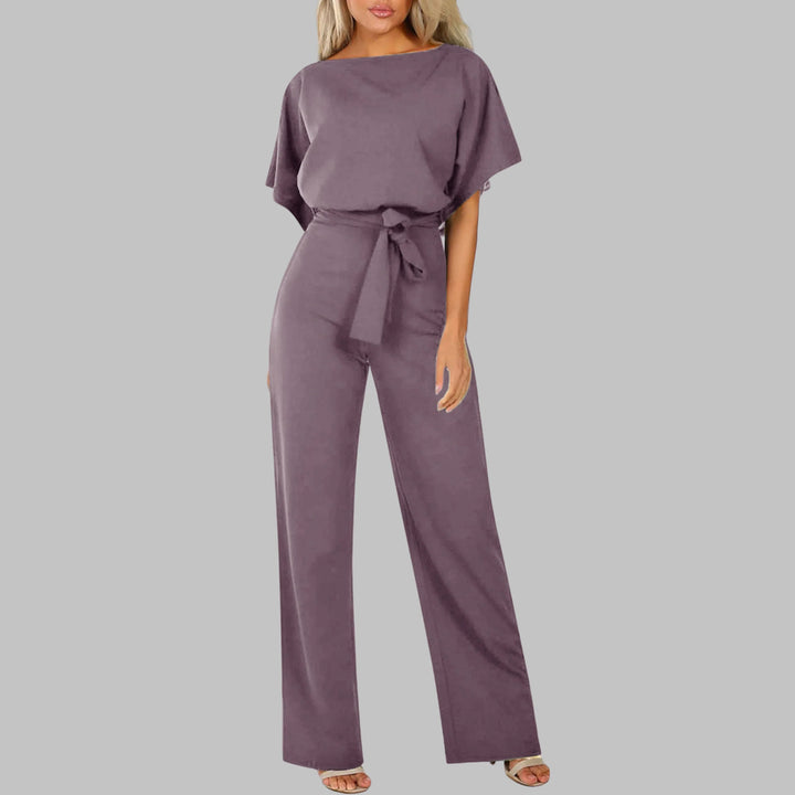 WANNON™ - Casual Tie Front Batwing Sleeve Jumpsuit
