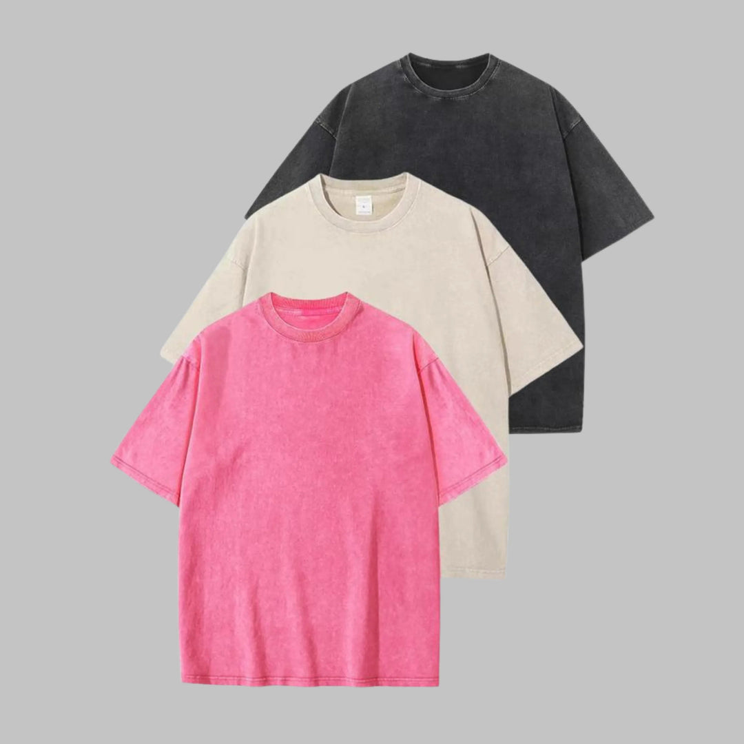 AFINA™ - Casual Oversized Wash Crew Neck Unisex Shirt