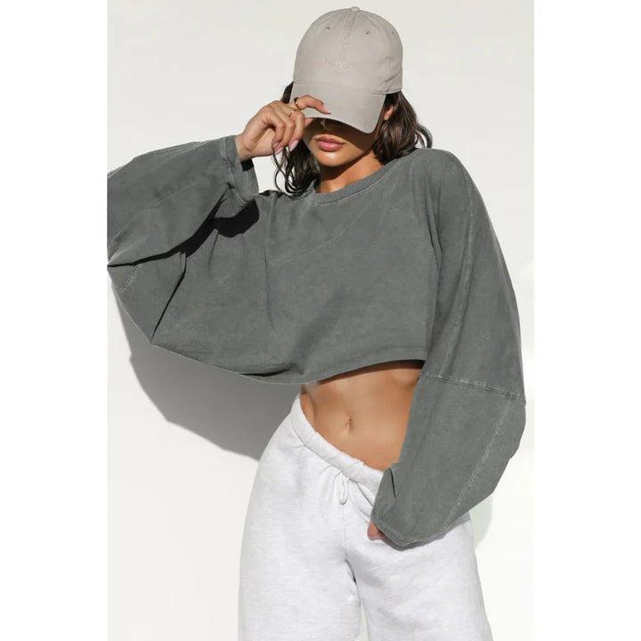 SKYE™ - Casual Cropped Pullover Sweatshirt