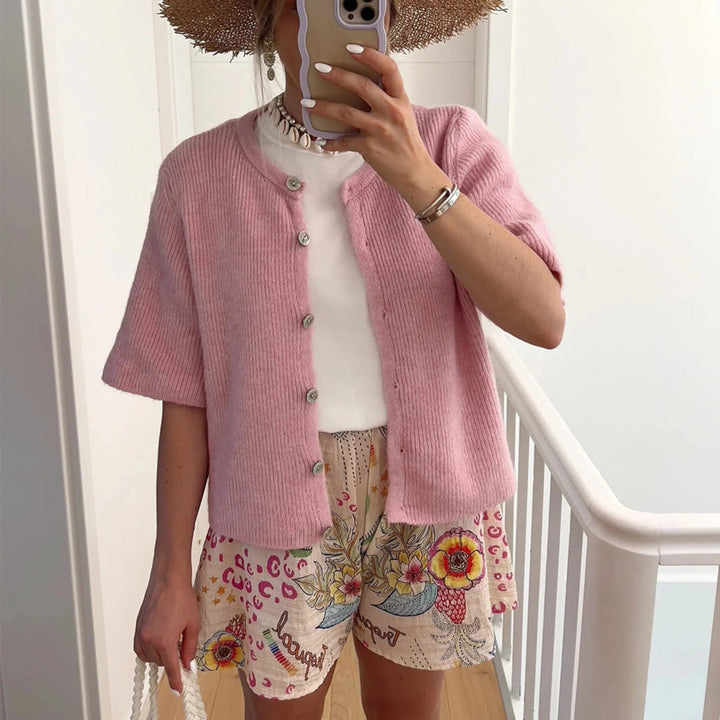 ALMA™ – Casual Summer Lightweight Short Sleeve Cardigan