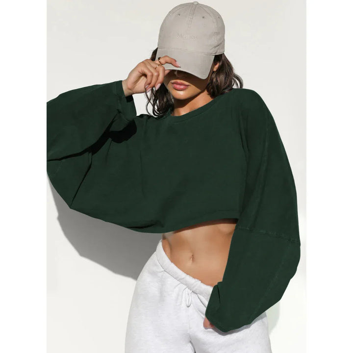 SKYE™ - Casual Cropped Pullover Sweatshirt