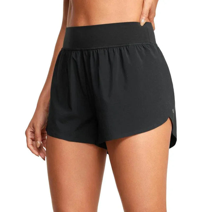 ALABI™ – Comfy High-Waist Split Hem Shorts