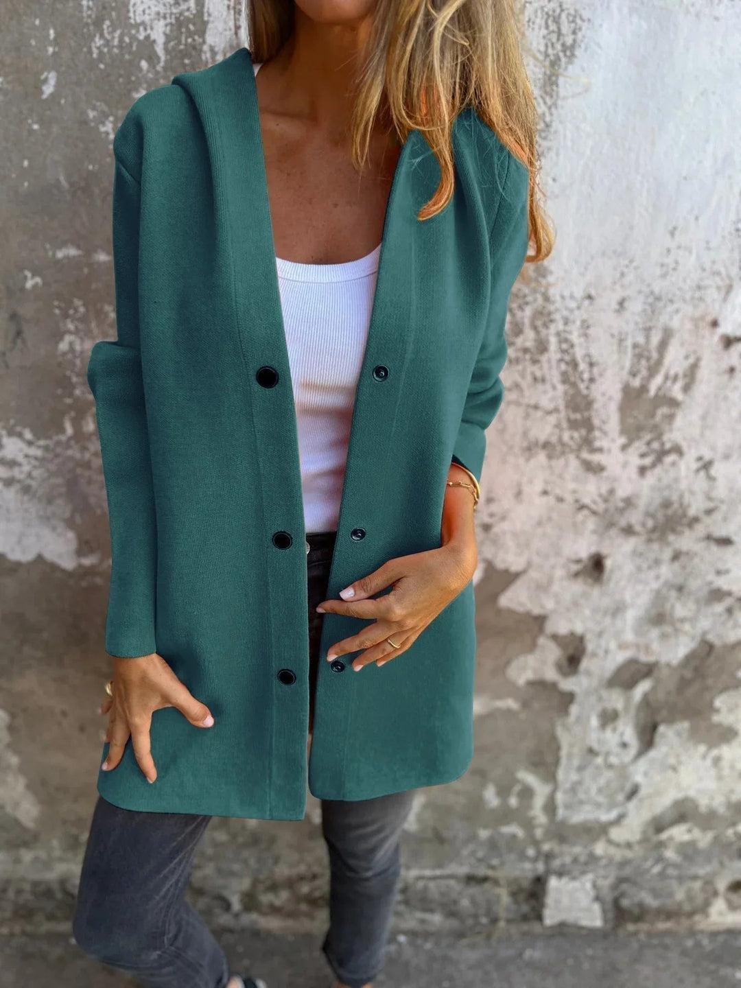 Vionne | Hoodie Jacket with Buttons