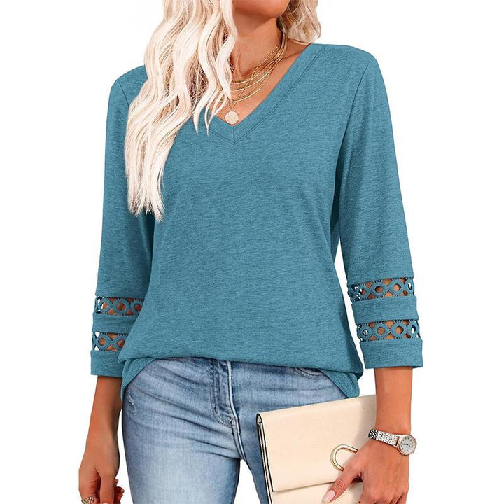 STYLI™ –  Chic Casual V-Neck Summer Top