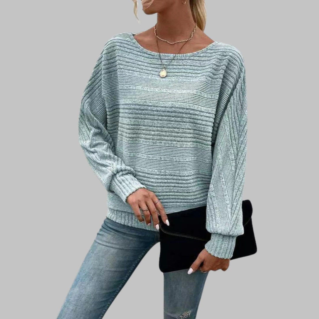 PERLITA™ - Casual Round Neck Long-Sleeve Top