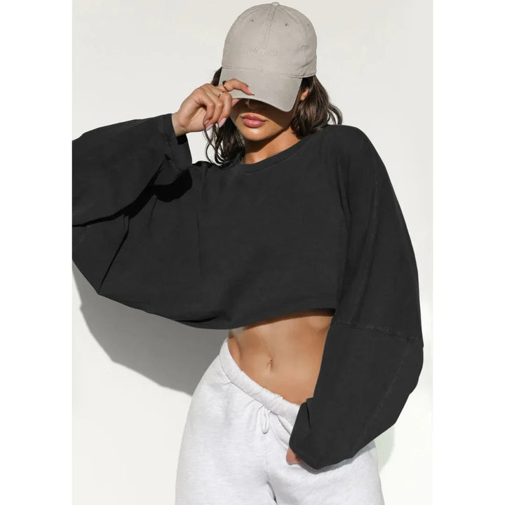 SKYE™ - Casual Cropped Pullover Sweatshirt