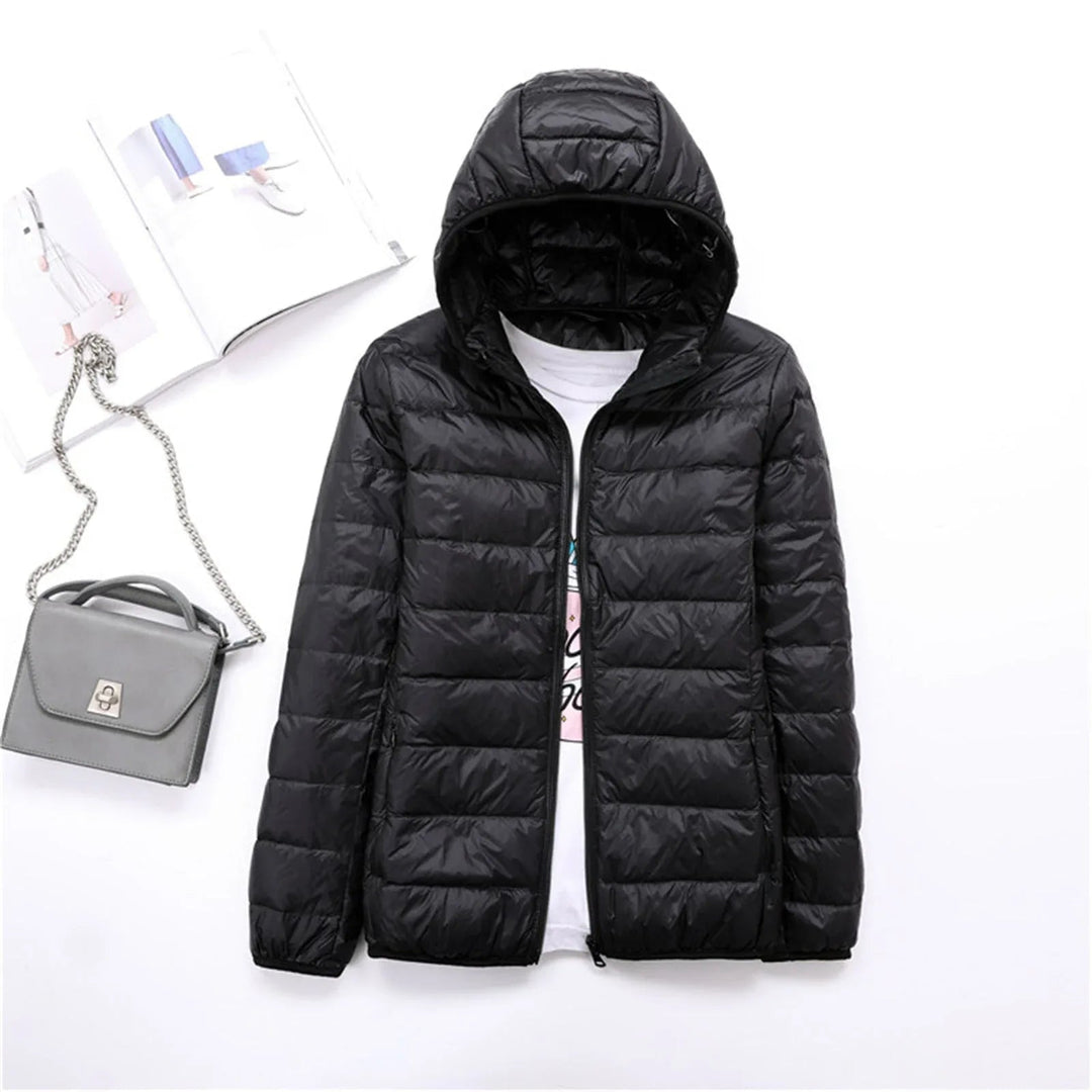 LIYANNA™ - Comfy Plus Size Lightweight Hooded Long Sleeve Puffer Jacket
