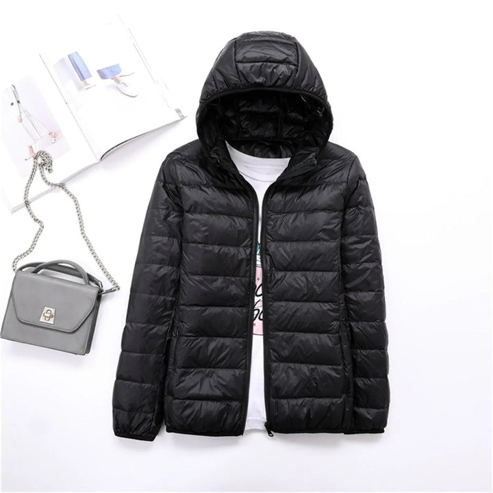 LIYANNA™ - Comfy Plus Size Lightweight Hooded Long Sleeve Puffer Jacket