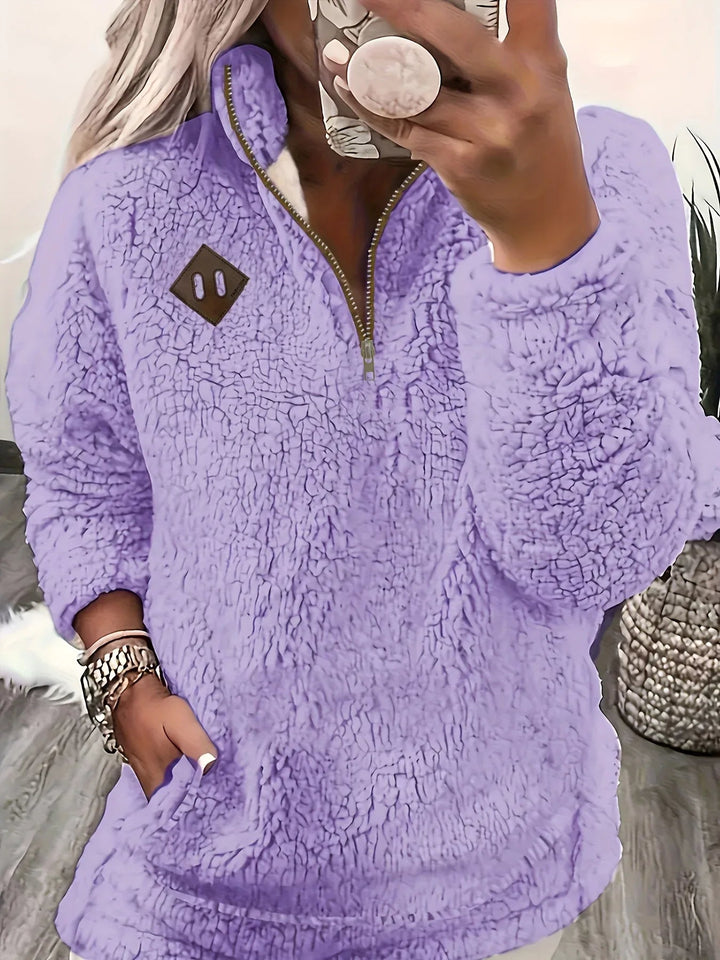 Ayla – Ultra-Soft High-Neck Fleece Pullover