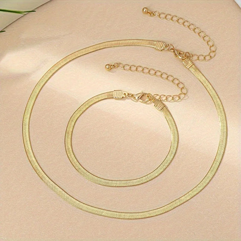 Vintage Snake Chain Necklace Set