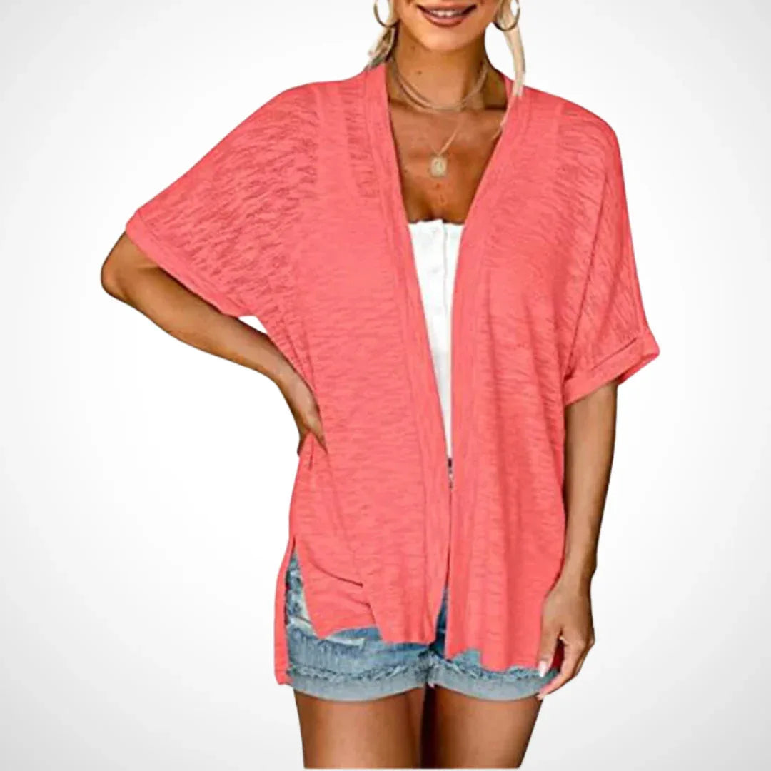 APPOLLINE™ - Stylish Flowy Short Sleeve Cardigan