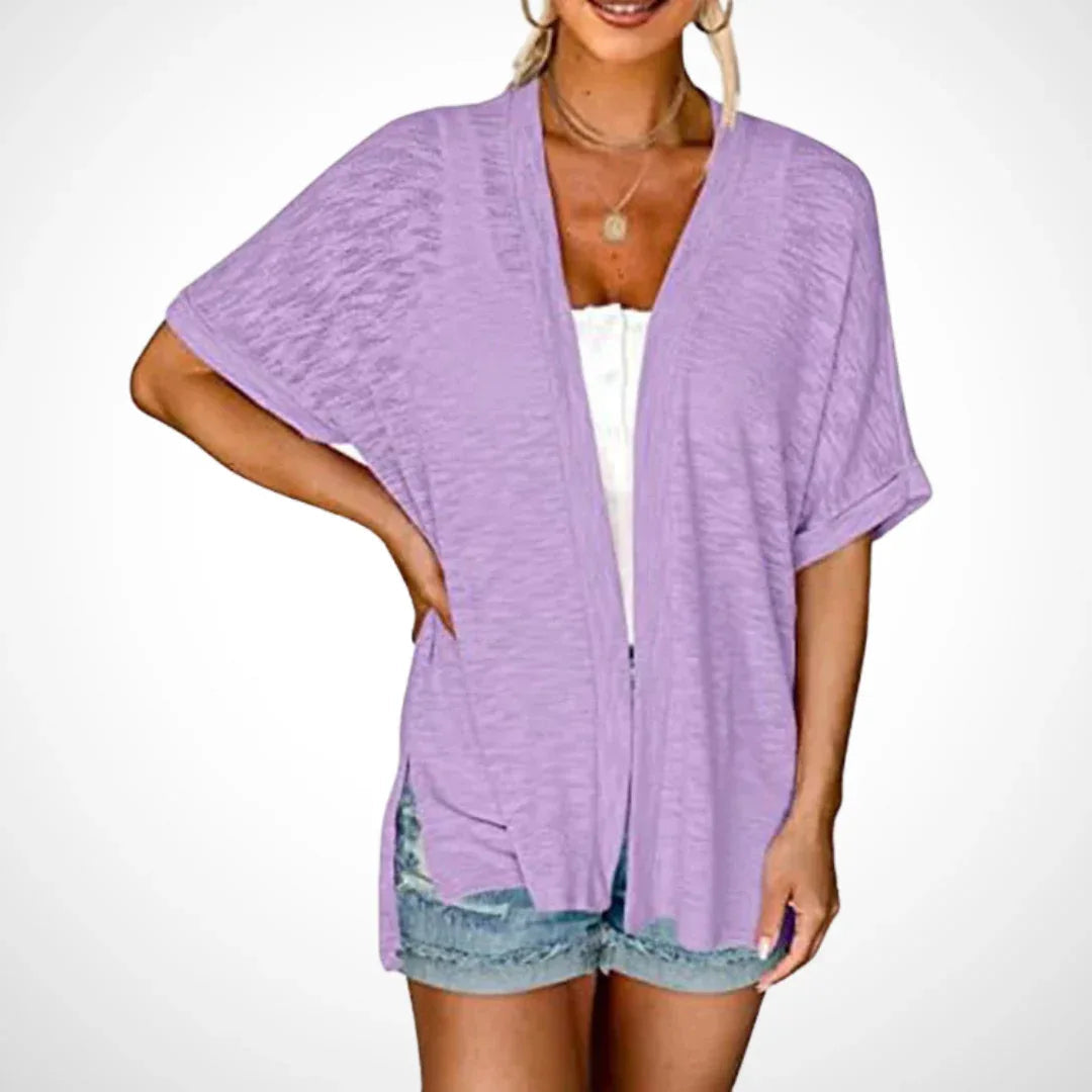 APPOLLINE™ - Stylish Flowy Short Sleeve Cardigan