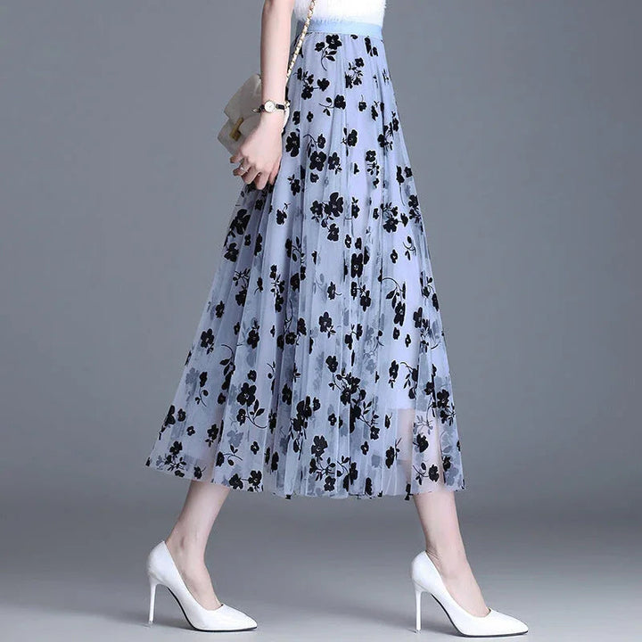 ADELINE™ – Chic Floral Midi Skirt