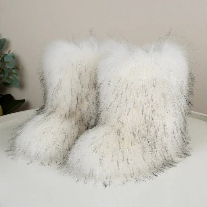 HIRA™ - Chic Trendy Furry Mid Length Winter Boots