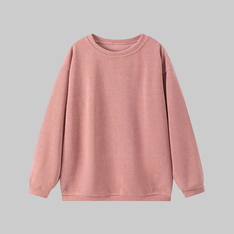 BRITLEY™ - Cozy Plain Long Sleeve Round Neck Sweatshirt