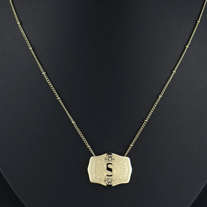 CINDY™ - Sleek Initial Letter Pendant Necklace