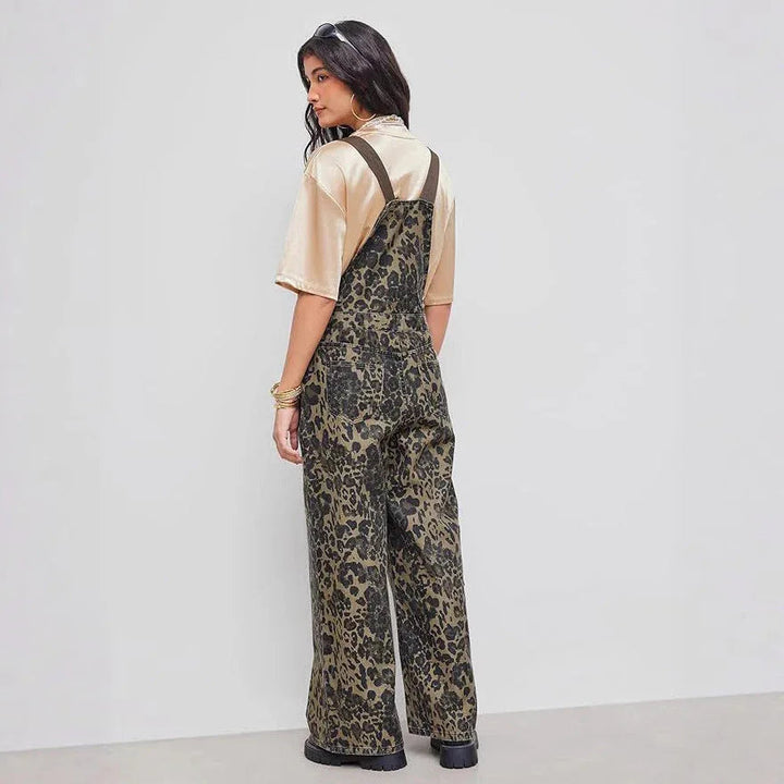 BLANCA™ – Retro Statement Wide-Leg Leopard Jumpsuit