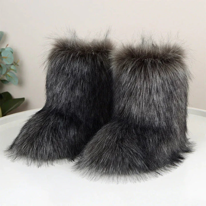 HIRA™ - Chic Trendy Furry Mid Length Winter Boots
