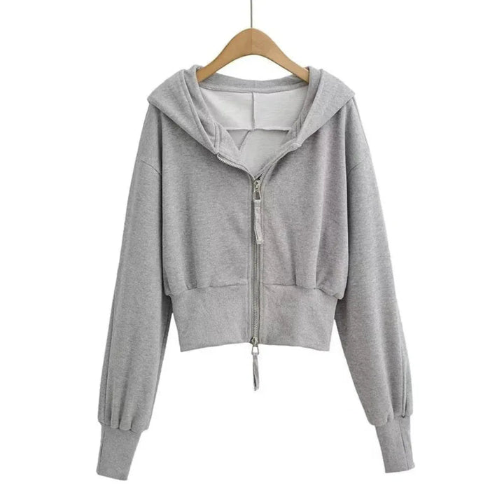 RESLEY™ - Chic Cropped Hooded Zipper Workout Jacket