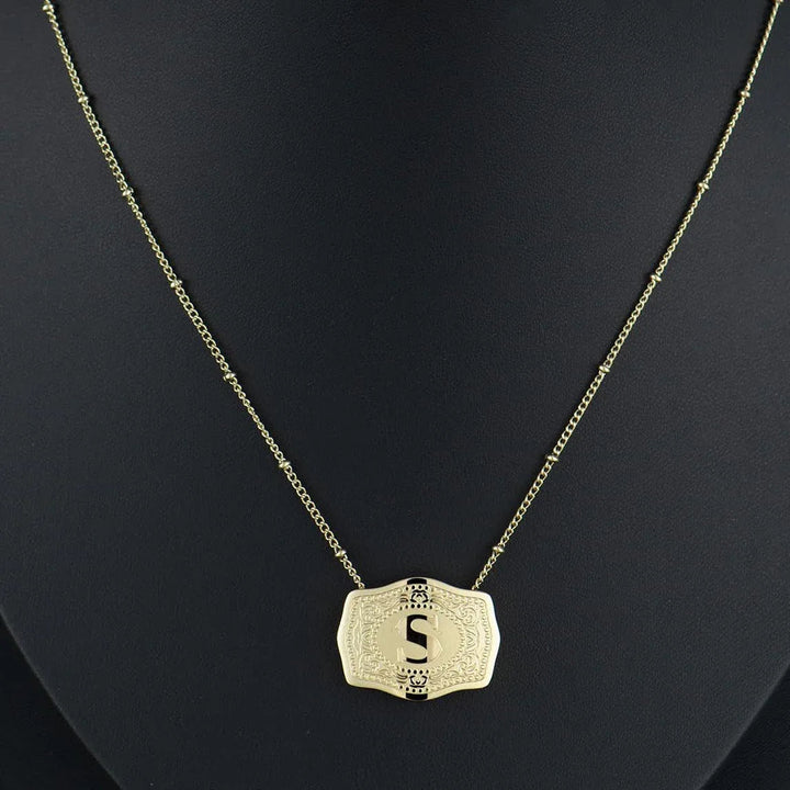 CINDY™ - Sleek Initial Letter Pendant Necklace