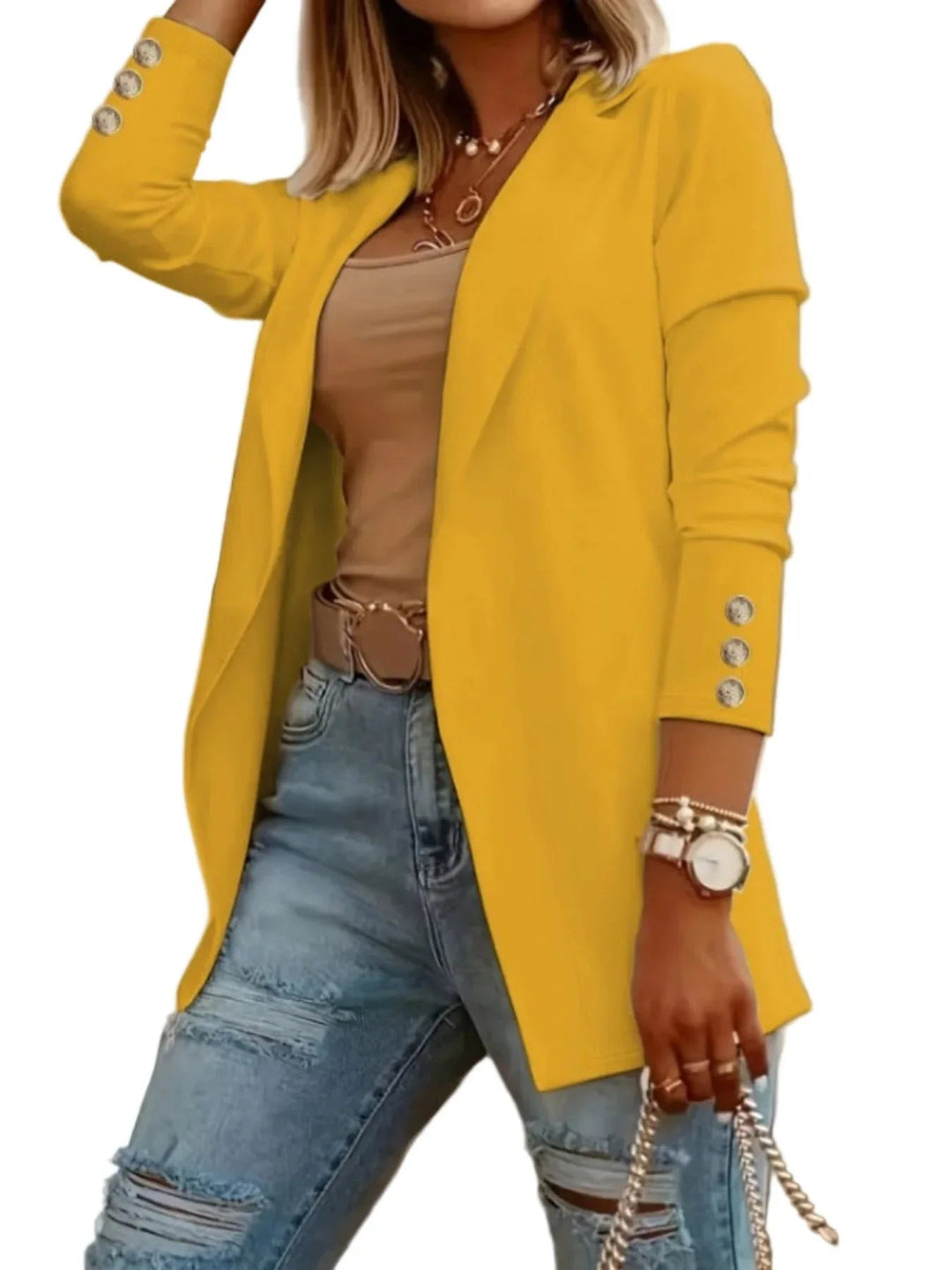 ODIN™ - Casual Long Sleeve Open Front Blazer