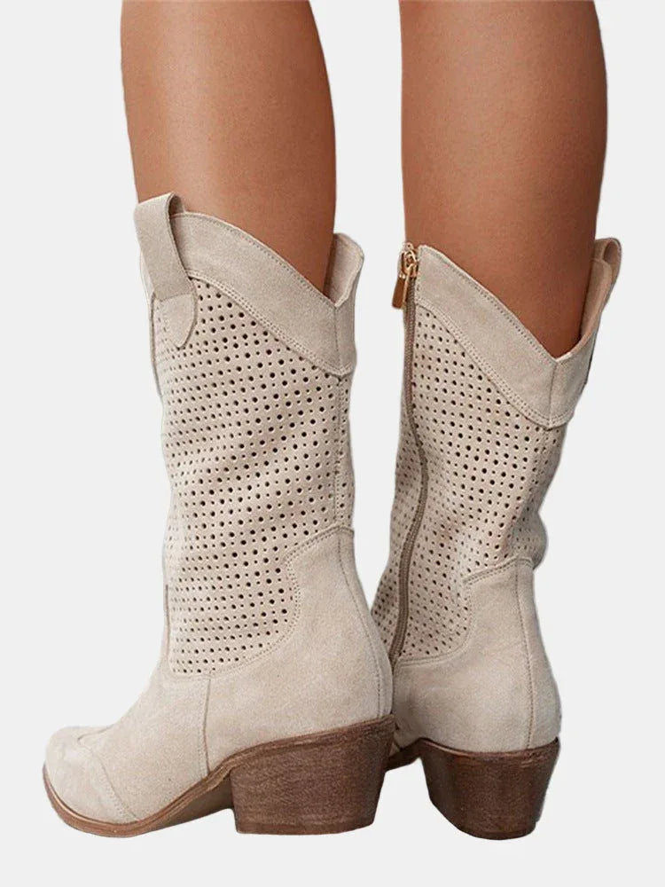 Piper | Perforated Ankle Boots