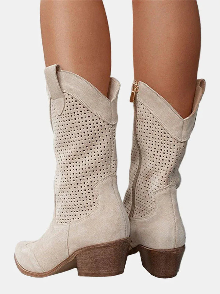 Piper | Perforated Ankle Boots