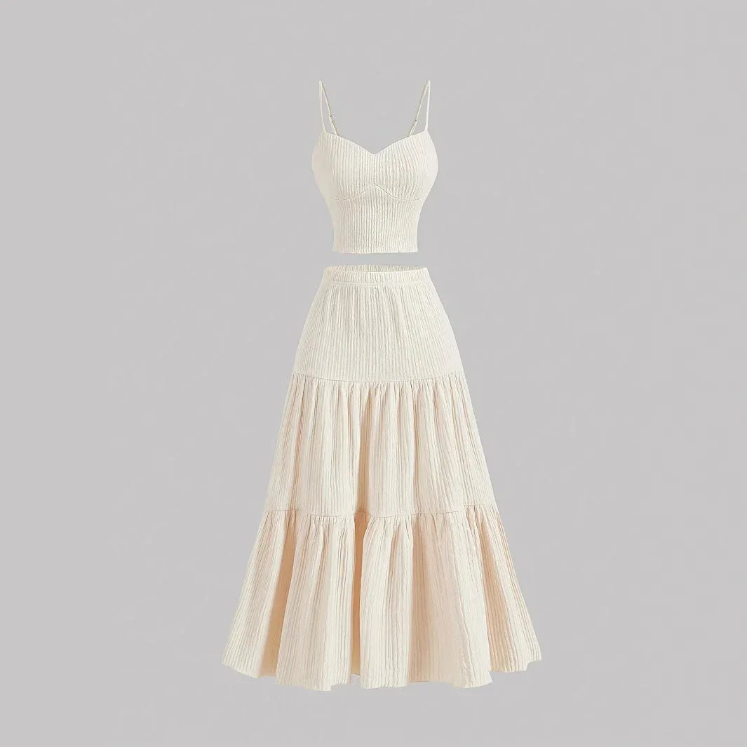 DALISAY™ – Chic A-line Crop and Skirt Co-ord