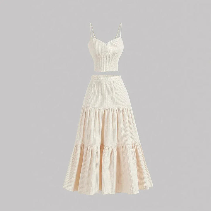 DALISAY™ – Chic A-line Crop and Skirt Co-ord