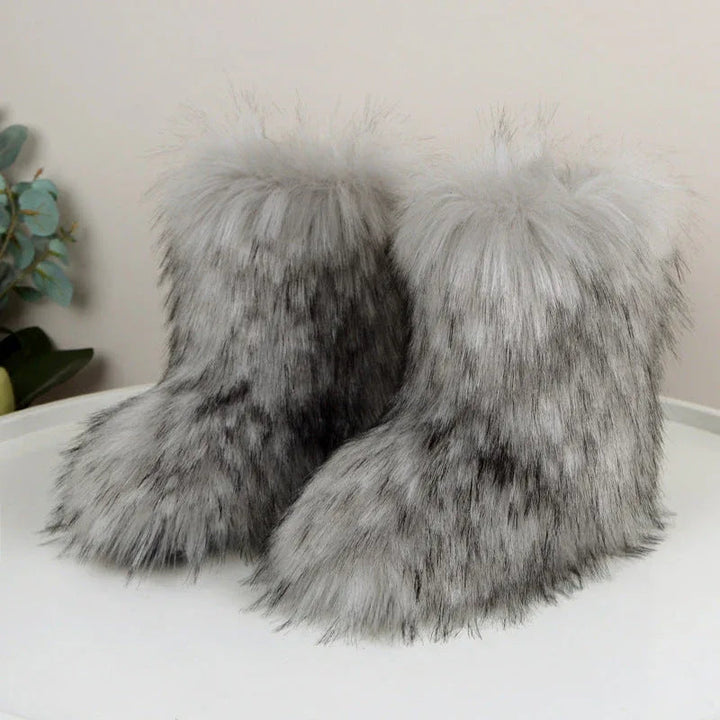 HIRA™ - Chic Trendy Furry Mid Length Winter Boots