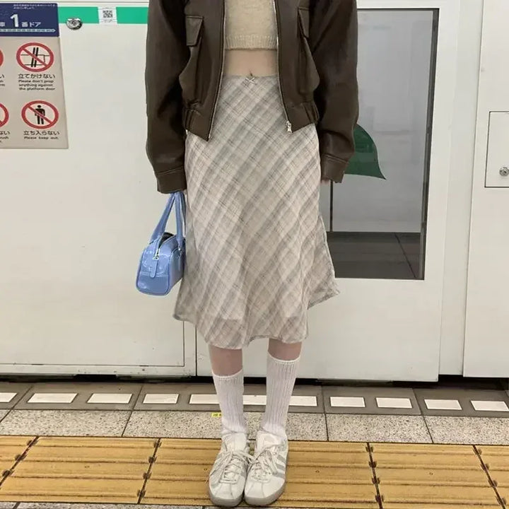 MORIAH™ – Classic Plaid Midi Skirt