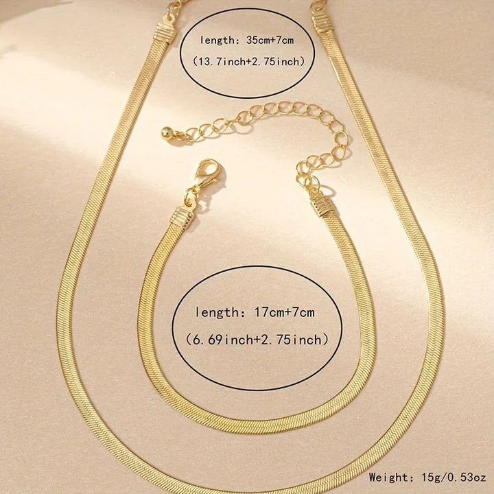 Vintage Snake Chain Necklace Set