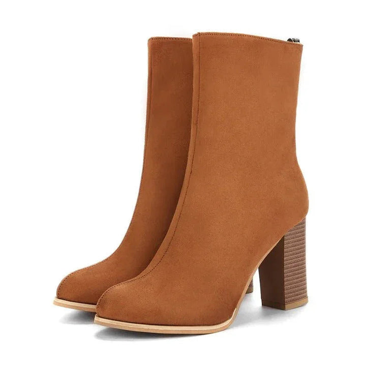 Catalina | Brown High-Heel Boots