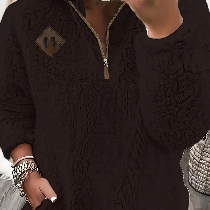 Ayla – Ultra-Soft High-Neck Fleece Pullover