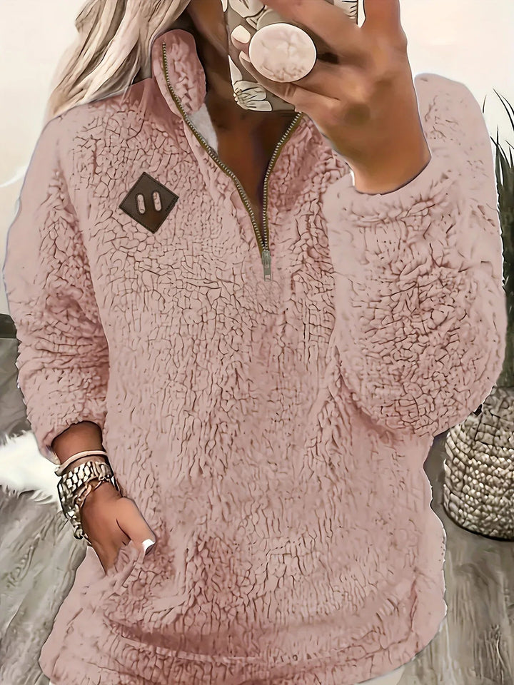 Ayla – Ultra-Soft High-Neck Fleece Pullover