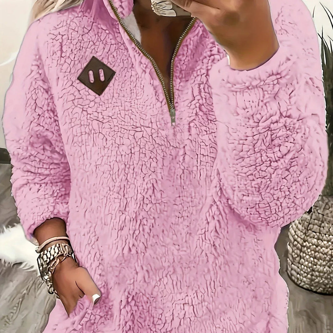 Ayla – Ultra-Soft High-Neck Fleece Pullover