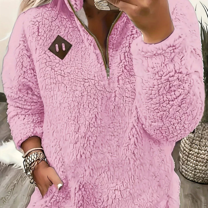 Ayla – Ultra-Soft High-Neck Fleece Pullover