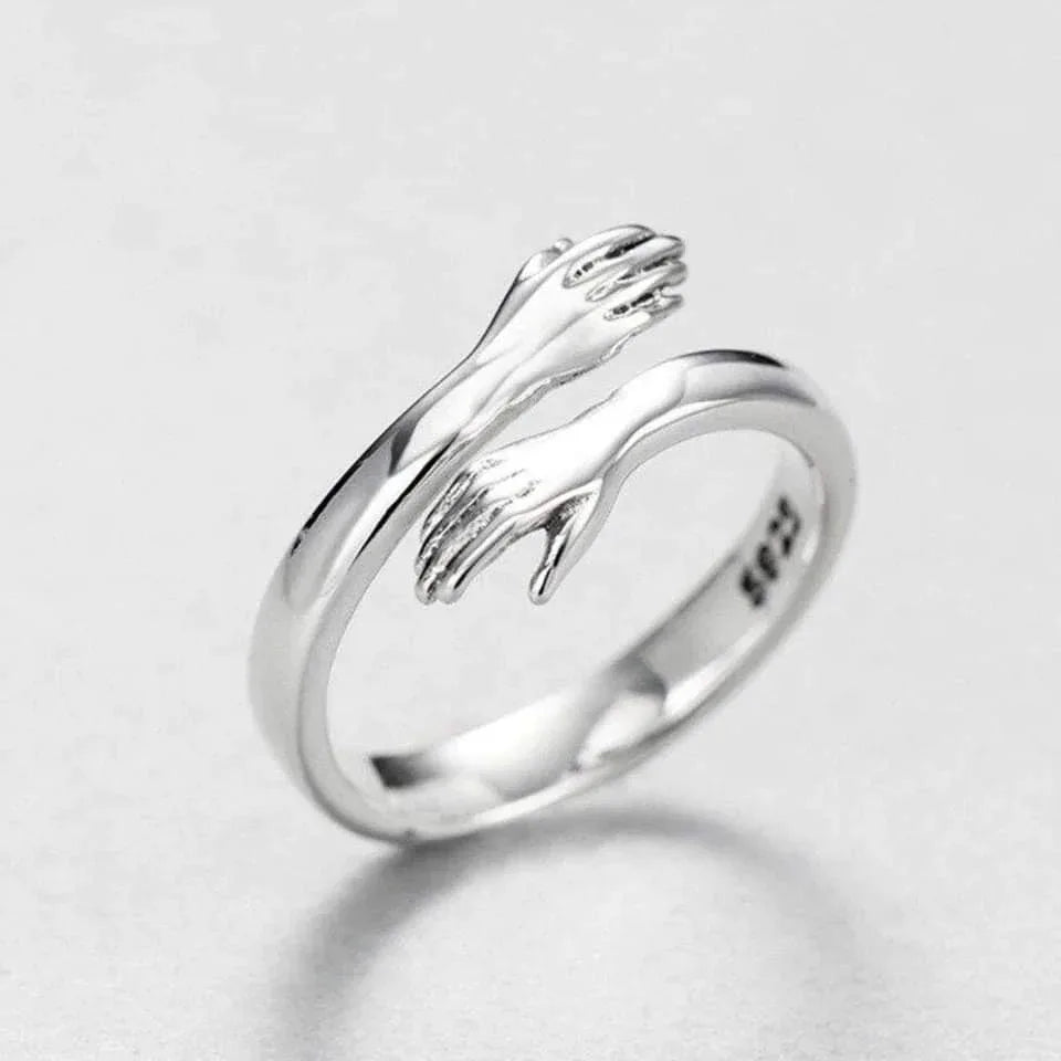 Adjustable Silver Cuddle Ring