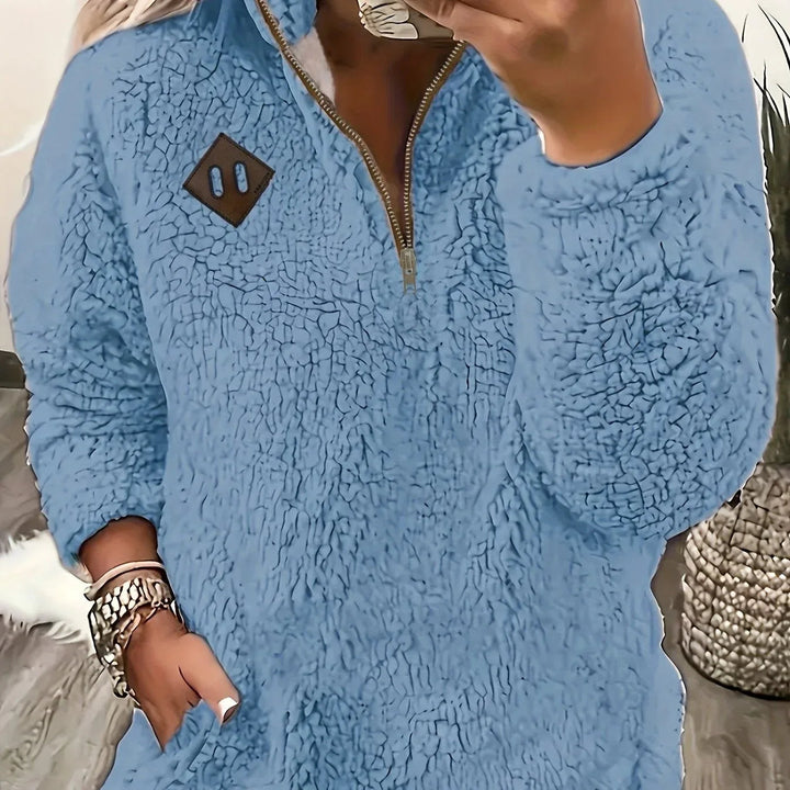 Ayla – Ultra-Soft High-Neck Fleece Pullover