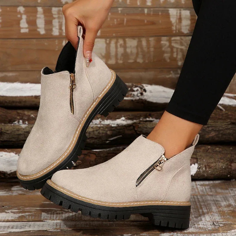 Bonnie | Beige Ankle Boots
