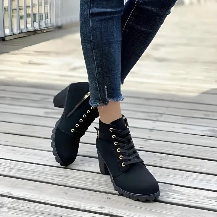 Chelsea | Black Heeled Ankle Boots