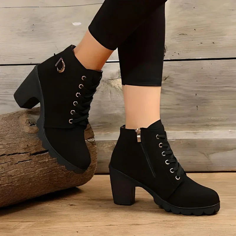 Chelsea | Black Heeled Ankle Boots