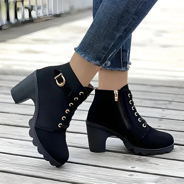 Chelsea | Black Heeled Ankle Boots